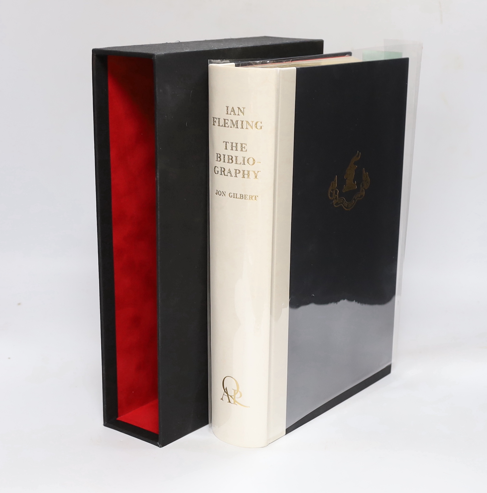 Gilbert, Jon - Ian Fleming: The Bibliography, 1st edition , folio, quarter vellum, portrait frontispiece, colour plates and black and white illustrations to text, Queen Anne Press, London, 2012, in slip case.